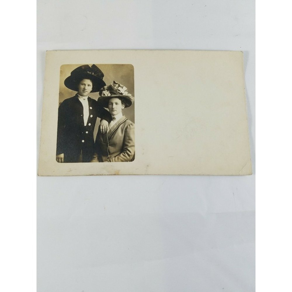Vintage Real Photo Post Card Make Room for the Hats AZO 1910's? 2 Ladies
